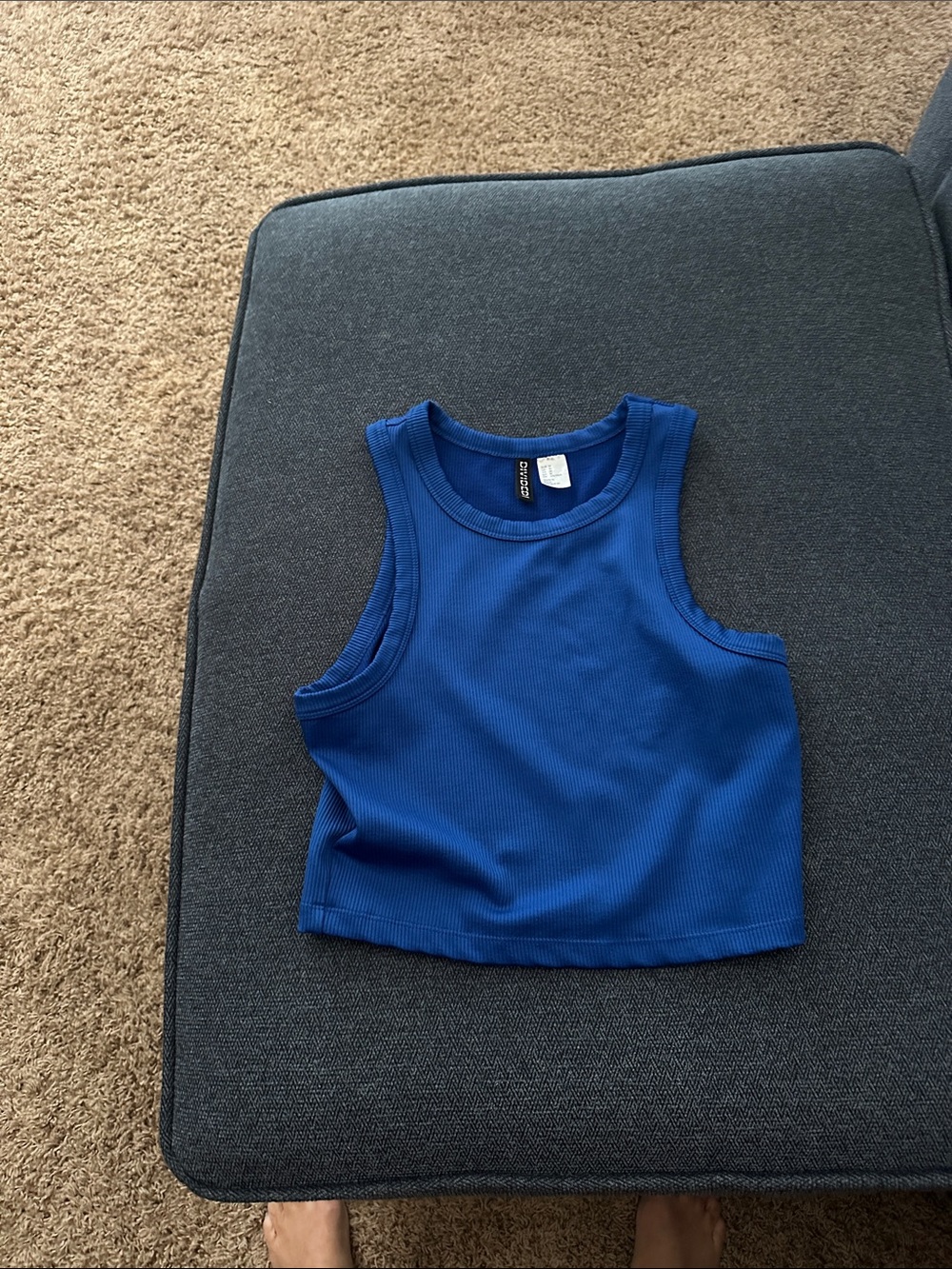 H&M Royal Blue Ribbed Tank Top